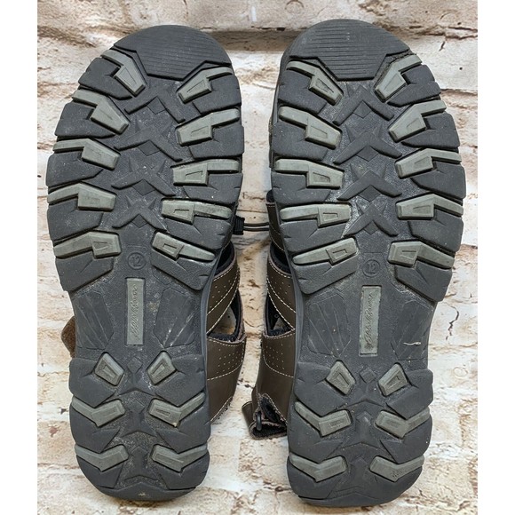 Eddie Bauer Mens Stewart Fisherman Sport Sandal Brown Closed Toe Hiking Shoe~12M - Picture 5 of 12